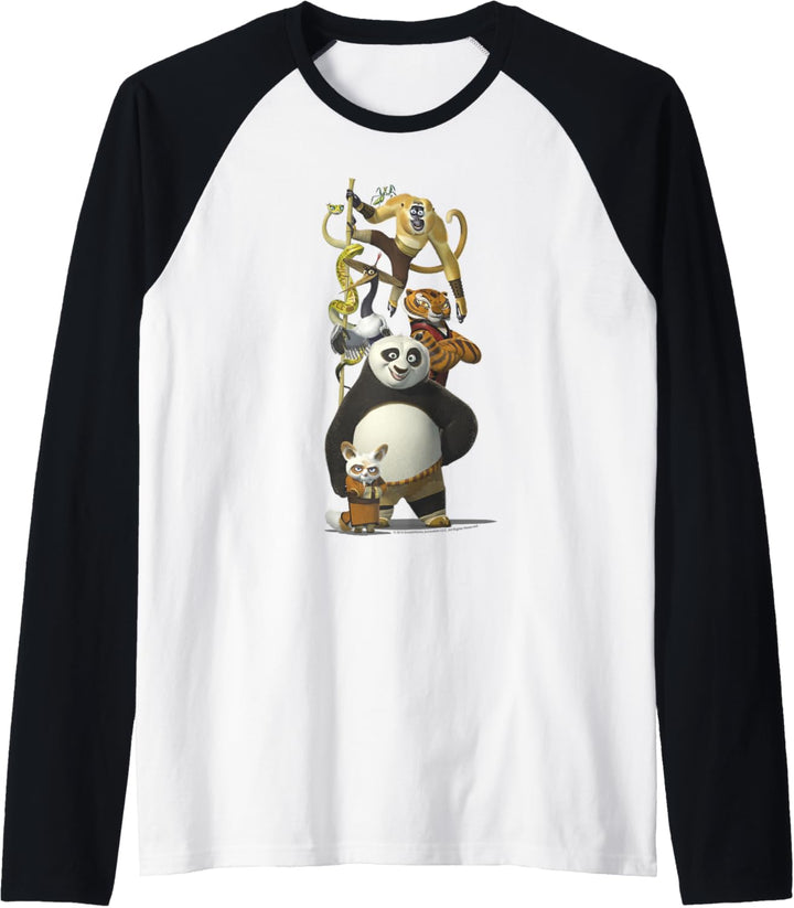 Kung Fu Panda Po And The Furious Five Portrait Raglan