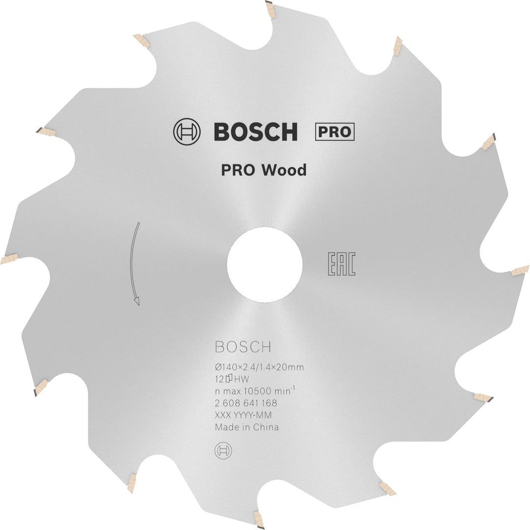 Bosch Accessories Professional Kreissägeblatt Optiline Wood (für Holz, 140 x 20 x 2,4 mm, 12 Zähne,