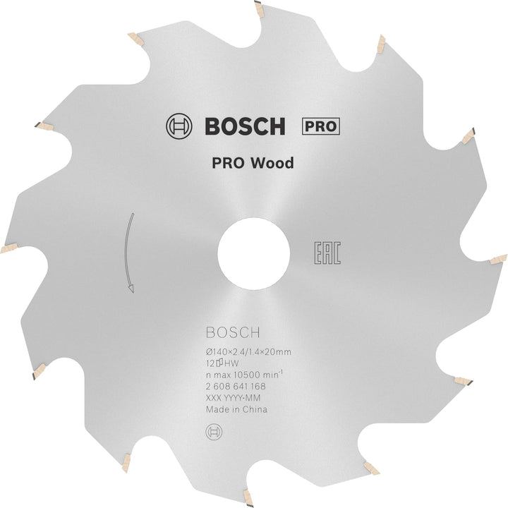 Bosch Accessories Professional Kreissägeblatt Optiline Wood (für Holz, 140 x 20 x 2,4 mm, 12 Zähne,