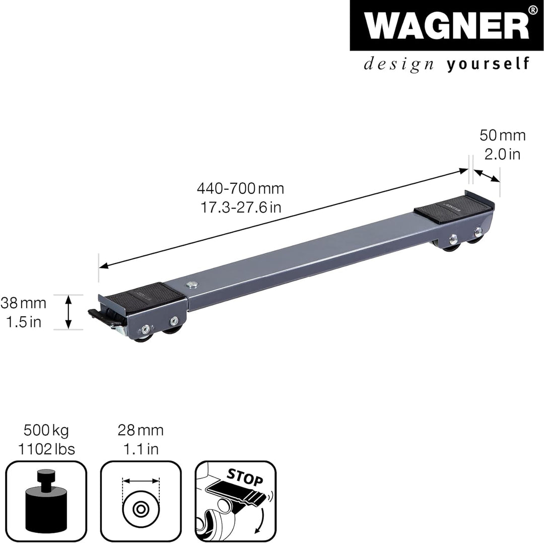 Wagner Transporthilfe MM 1199 I 44-70 cm grössenverstellbare Ladefläche - Tragkraft 500 kg - ideal f