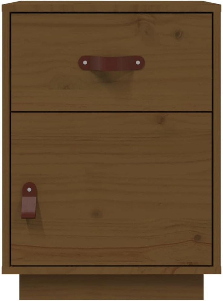 FIRBNUS Bedside Table Nachtkonsole Beistelltisch mit Stauraum Night Stand Nachttisch Honigbraun 40x3