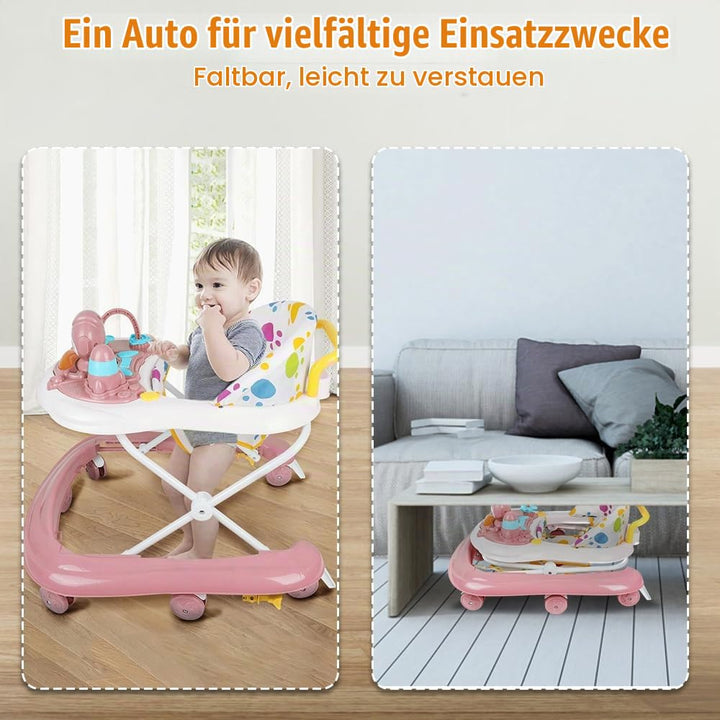 5-in-1 Lauflernhilfe für Babys, mit 5 verstellbaren Höhen, Lauflernhilfe für Babys, faltbar, mit abn