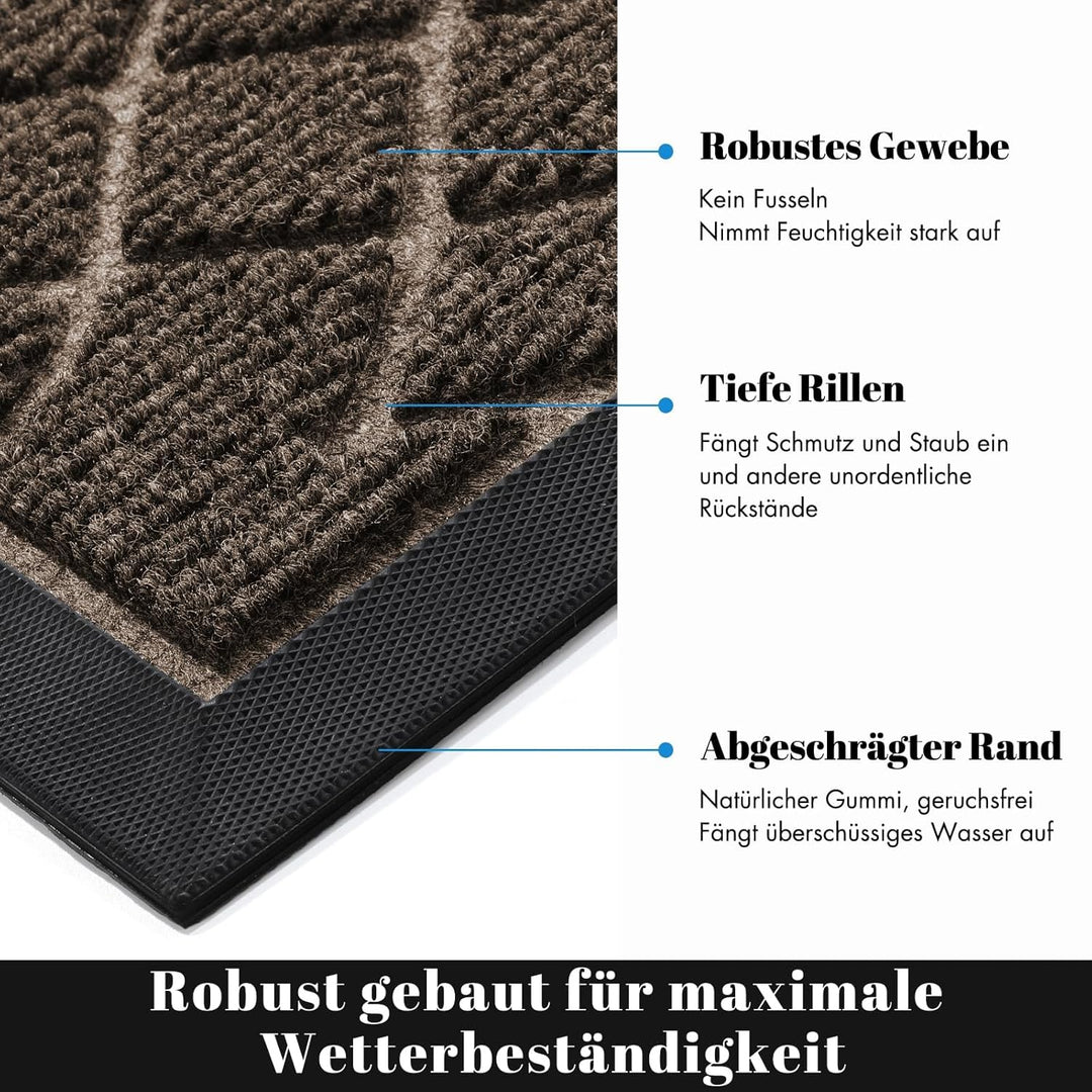 Yimobra Fussmatte Aussen, Waschbar Wetterfest, 92 x 61 cm, Robuste und Wasserabsorbierende, Schmutzr