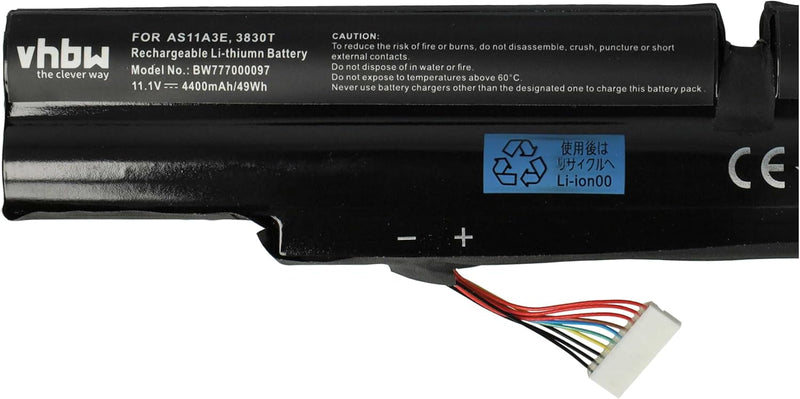 vhbw Akku kompatibel mit Acer Aspire TimelineX 3830TG-2412G64n, 3830TG-2414G64N, 3830TG-2414G75n Not