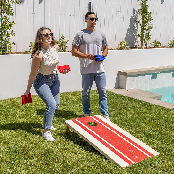 GoSports Classic Cornhole Set - Enthält 8 Sitzsäcke, Reisetasche und Spielregeln (Stilwahl), 1,2 x 6
