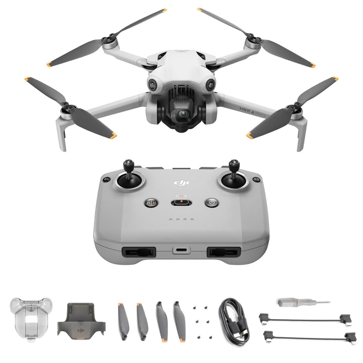 DJI Mini 4 Pro, faltbare mini-Drohne mit 4K HDR-Videokamera, unter 249 g, 34 Minuten Flugzeit, 20 km