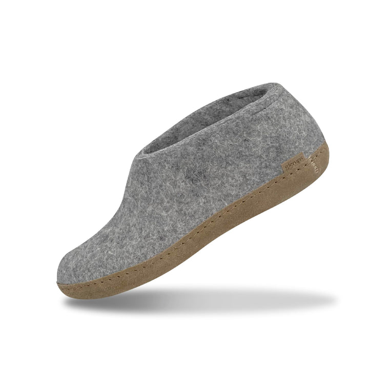 glerups dk A Shoes Unisex - Erwachsene Filz-Hausschuh,Huettenschuhe,Ledersohle 36 EU Grau, 36 EU Gra