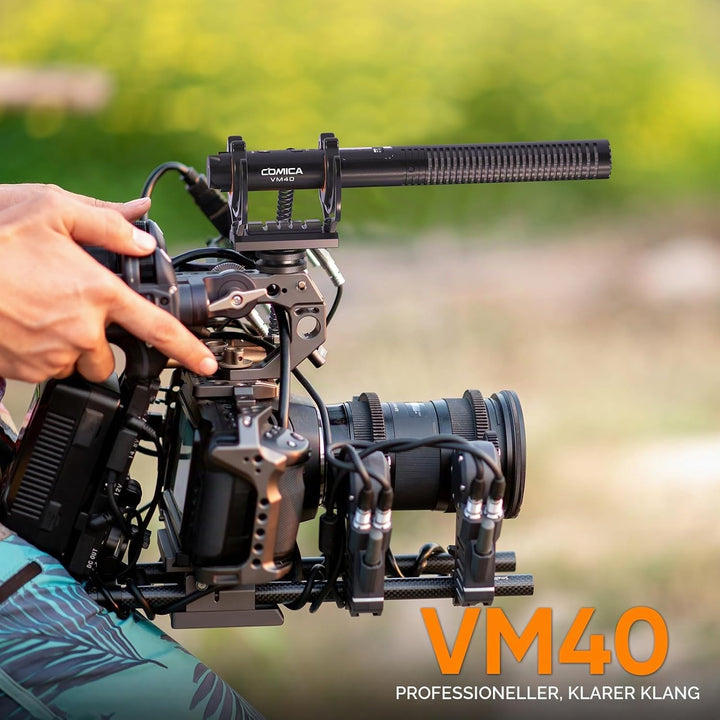 COMICA VM40 Shotgun Microphone with Wireless Modes, 48kHz/32-bit, 32GB Storage, Safety Audio Track,