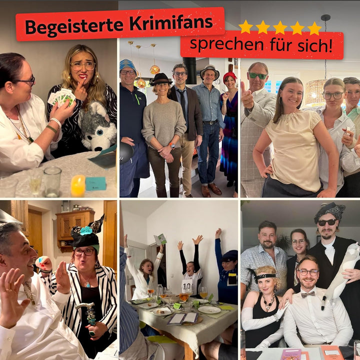 Gourmet Criminelle® Krimidinner für zuhause | 6 bis 8 Personen | Mysteriöser Mordfall für Deine Dinn