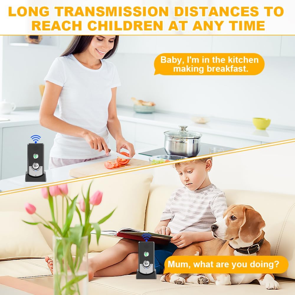 Gegensprechanlage Funk, 1000M Gegensprechanlage Haustelefon, 2 Wege Anruf Funk Wechselsprechanlage,