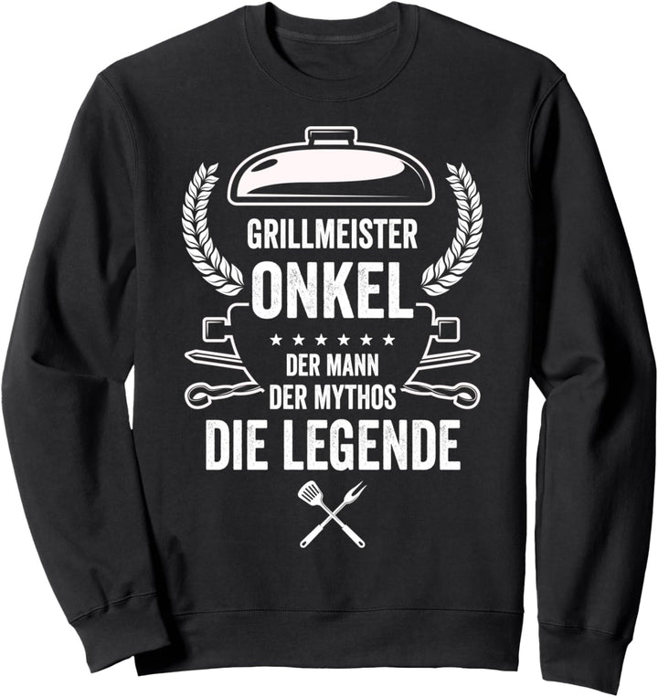 Grillmeister Onkel | Grillen Grillfan BBQ Barbecue Sweatshirt