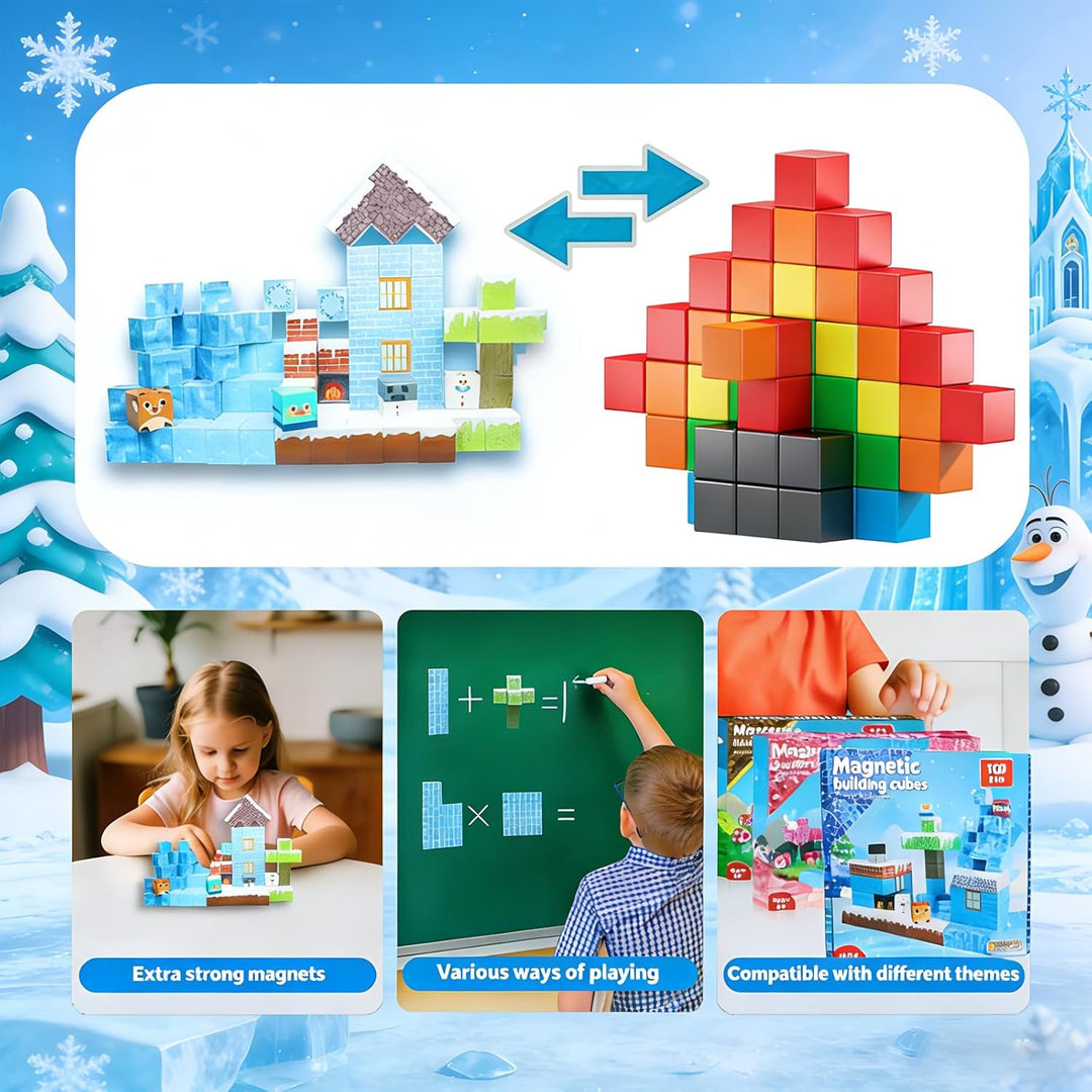 Magnetic Blocks Set,Magnetische Bausteine, magnet bausteine kinder Lernspielzeug zur Förderung von K