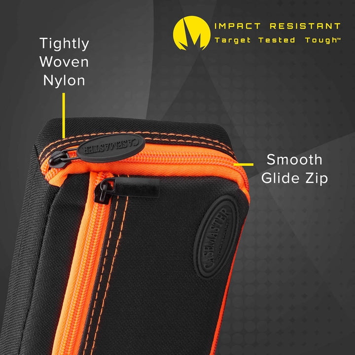 Casemaster Plazma Dartkoffer für weiche Dartpfeile mit Stahlspitze, für 3 Dartpfeile und integrierte