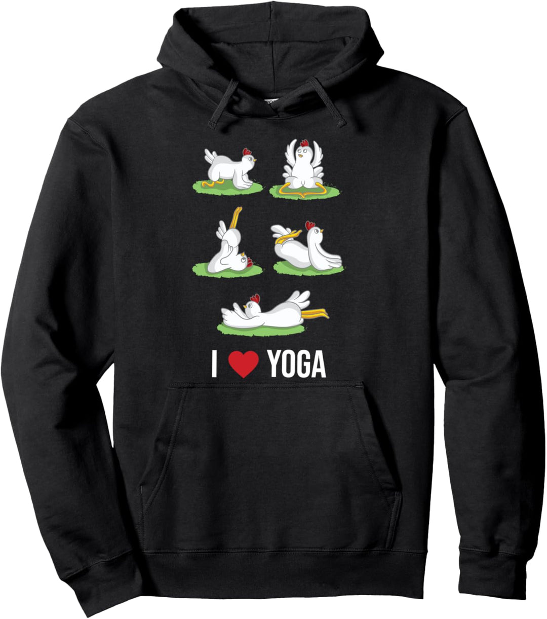 Huhn Yoga für Meditation & Namaste Hühner Figuren Flüsterer Pullover Hoodie