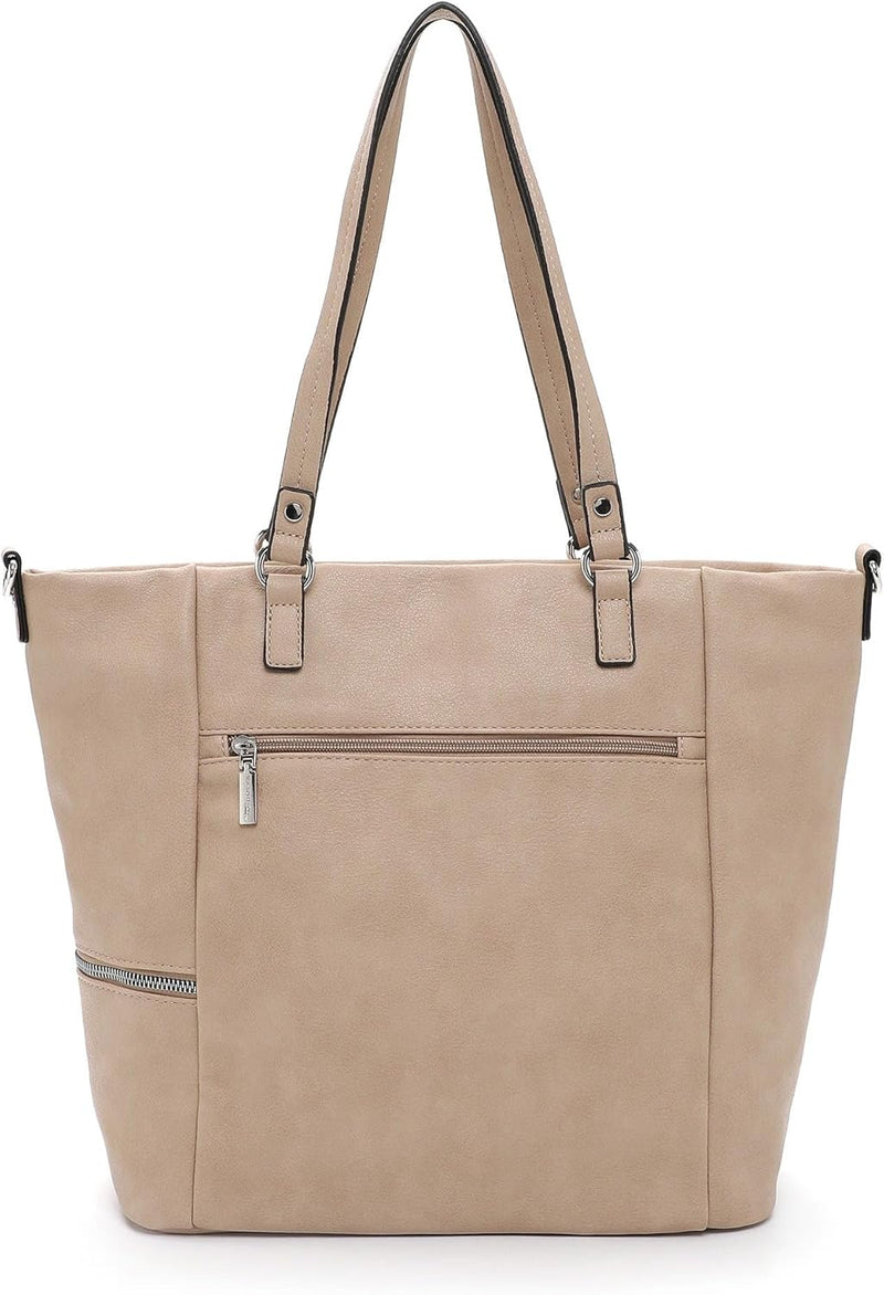 Tamaris Shopper TAS Nele 32803 Damen Handtaschen Uni Einheitsgrösse Taupe 900, Einheitsgrösse Taupe