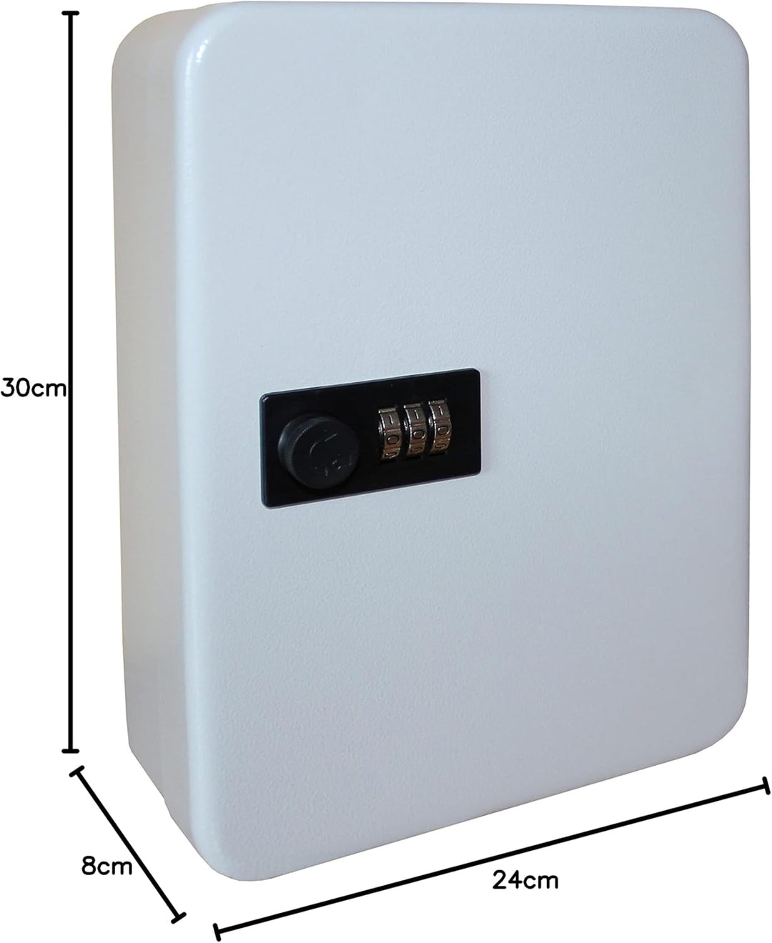 Melsmetall Schlüsselkasten Schlüsselschrank 49 Haken, 30cm mit Zahlenschloss