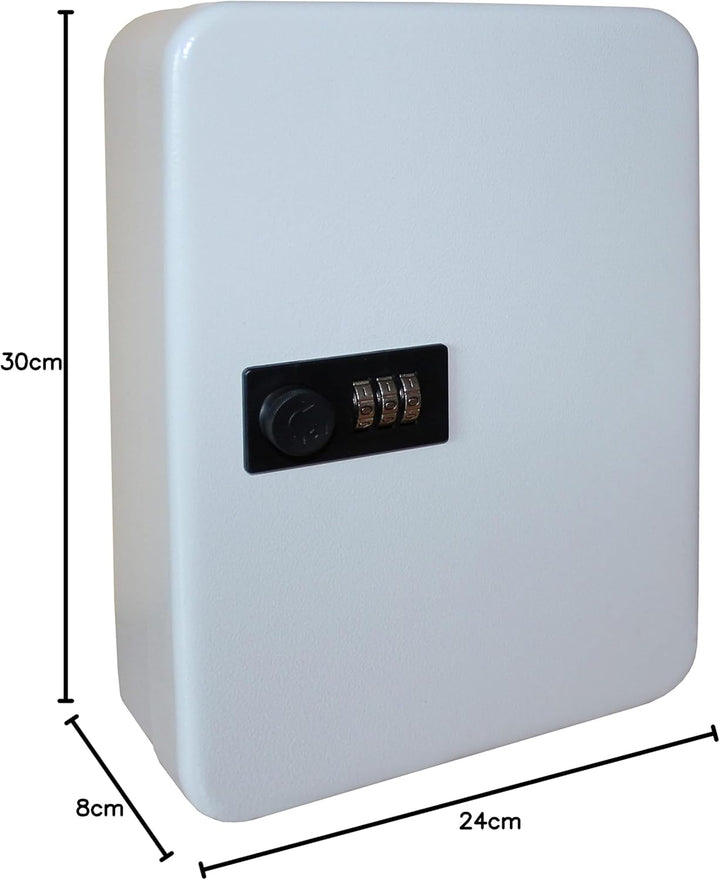 Melsmetall Schlüsselkasten Schlüsselschrank 49 Haken, 30cm mit Zahlenschloss