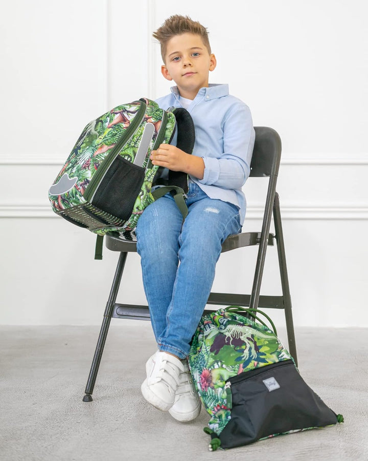 Schulranzen Jungen Set 3 Teilig, Shelly Hartschalen Schultasche ab 1. Klasse, Ergonomische Grundschu