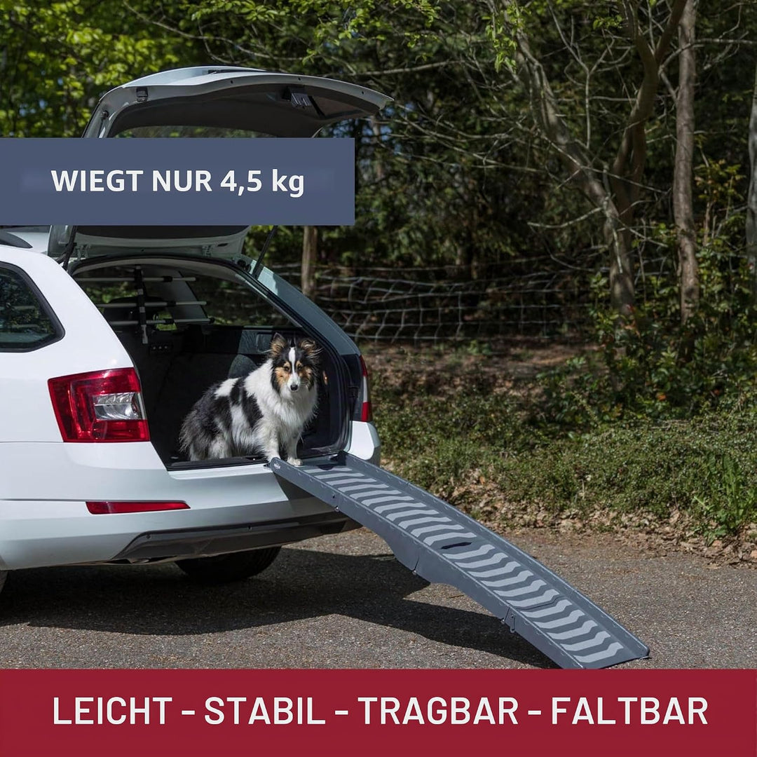 Trixie 39476 Rampe, 3-fach klappbar, Kunststoff, 39 × 150 cm,