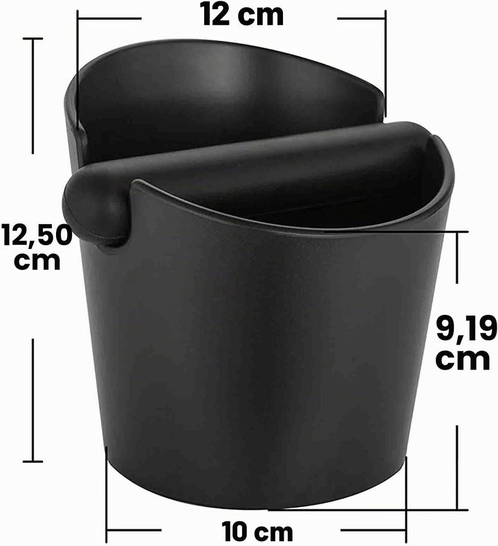 Espresso-Klopfbox, 12,2 cm, Kaffeeklopfbox, Espresso-Mülleimer für Kaffeesatz mit abnehmbarer Klopfs