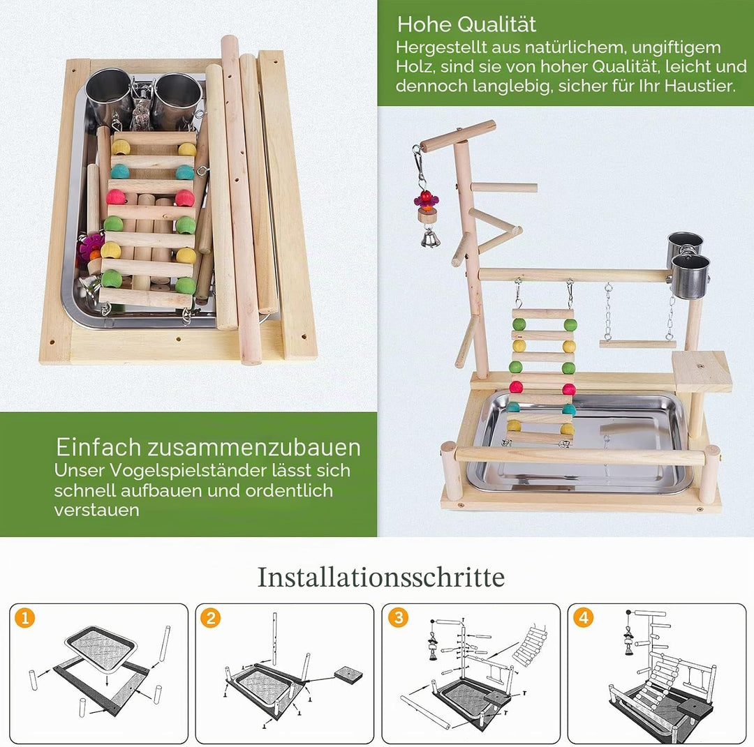 Bird Playground Wood, Parrot Playstand, Spielzeug, käfig, Spielplatz, Nymphensittich Spielzeug, Voge