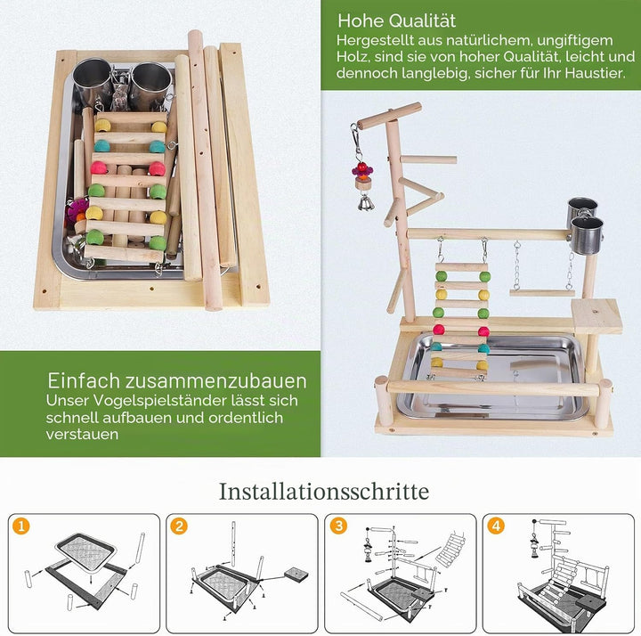 Bird Playground Wood, Parrot Playstand, Spielzeug, käfig, Spielplatz, Nymphensittich Spielzeug, Voge