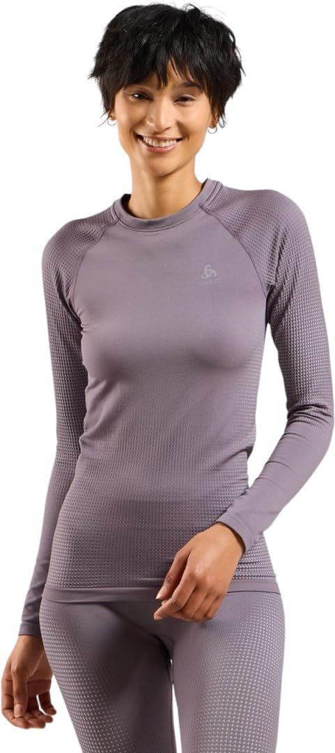 Odlo Mädchen Thermounterwäsche Damen Performance Warm I Funktionsshirt Langarm I Warme Skiunterwäsch