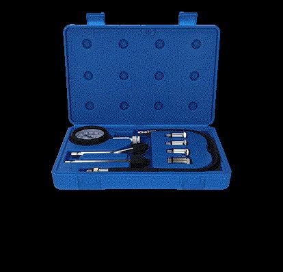 BRILLIANT TOOLS BT581100 Kompressionstester-Satz für Benzin Motoren, 8-tlg [Powered by KS TOOLS] 8-t