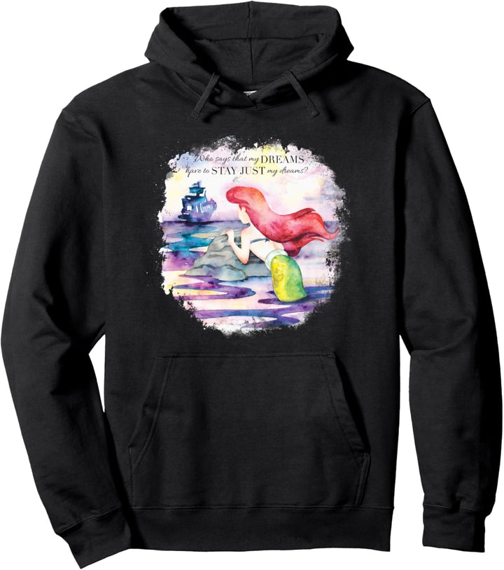Disney Little Mermaid Ariel's Dreams Watercolor Pullover Hoodie