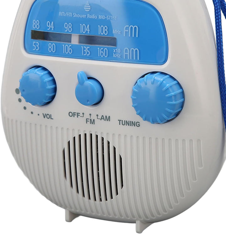 Tragbares Duschradio, AM FM-Badezimmerradio mit Integriertem Lautsprecher, Wasserdichtes Radio für d