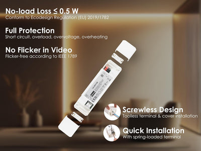 illuburg LED Trafo 24V 120W Flackerfrei für LED Strip Lampe LED Netzteil Treiber Transformator Drive