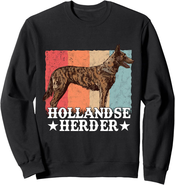 Hollandse Herder Vintage Holländischer Schäferhund Retro Sweatshirt