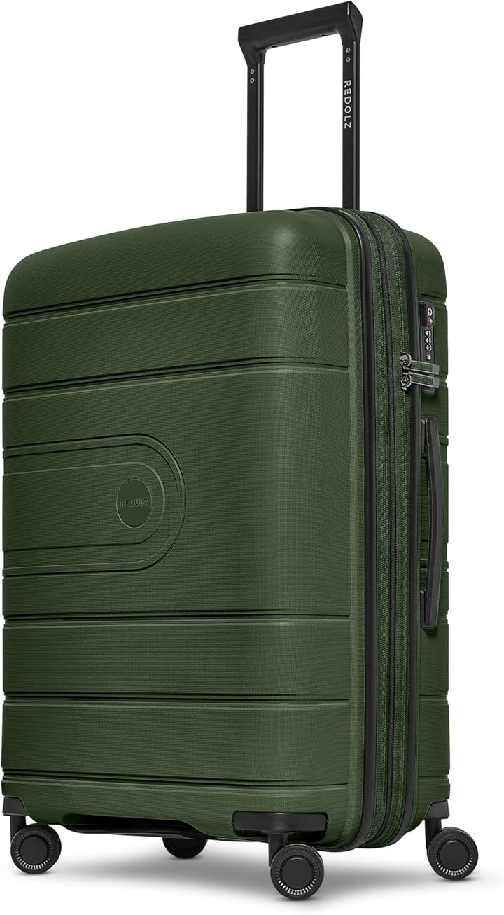 REDOLZ Hartschalen Check-in Koffer | Mittelgrosser M Trolley 46 x 28 x 66 cm mit Dehnfalte aus hochw