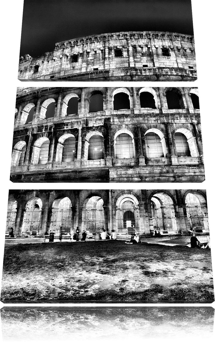 Pixxprint Colosseum in Rom Italien Italy als Leinwandbild/Grösse: 3 Teilig (120x80) cm/Wandbild/Kuns
