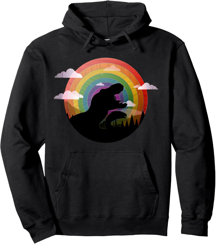 Regenbogen Dinosaurier [Erwachsener & Kind] Rainbow T-Rex Pullover Hoodie