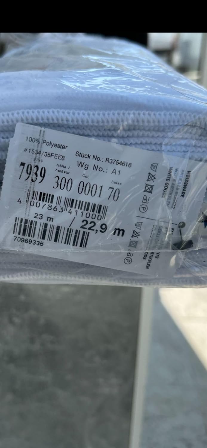 Fertiggardine weiss Store (Breite 200 cm Länge 265 cm), Breite 200 cm Länge 265 cm