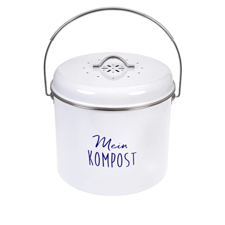 GRÄWE Komposteimer gross, Metall weiss, 6