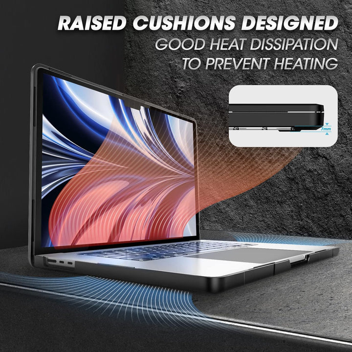 SUPCASE Unicorn Beetle Hülle für MacBook Air 15 Zoll (2023) A2941 M2 Chip, Bumper Case Stossfest Sch