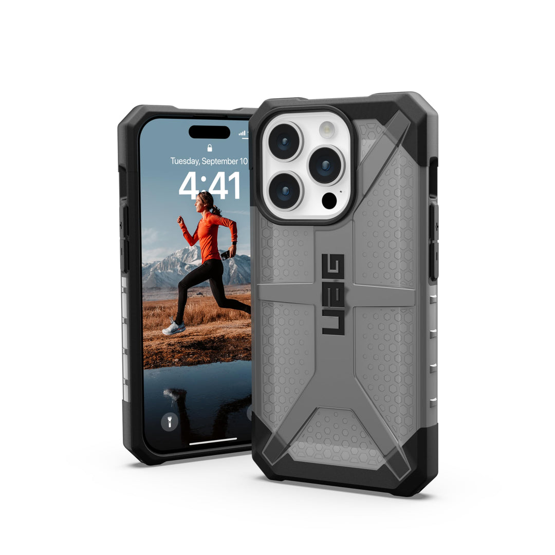 URBAN ARMOR GEAR Plasma Hülle kompatibel mit Apple iPhone 15 Pro [Wireless Charging kompatibles Cove