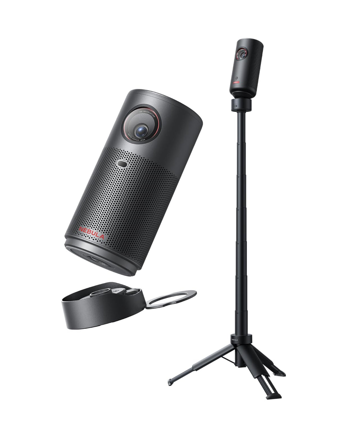 NEBULA Capsule Air Projektor mit Google TV, offiziell Lizenziertes Netflix, 720p Smarter Mini-Beamer