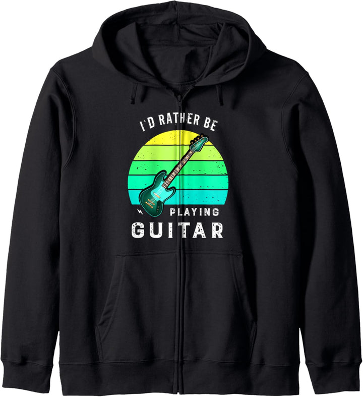 Ich würde lieber Gitarre spielen Kapuzenjacke