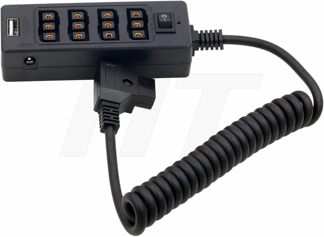 HangTon D-TAP Power Splitter 1 bis 4 P-Tap USB DC Adapter Konverter, 1/4 '' Schraubbefestigung für V