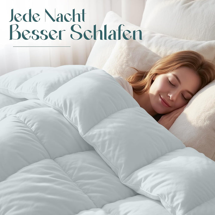 Utopia Bedding Bettdecke Ohne Bezug 135x200 cm, Flauschige Decke, Hellgrau Hellgrau Warme Bettdecke