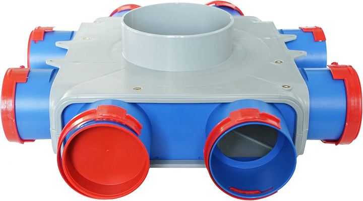 HG Hava Luftverteiler, Rekuperator mit 8 Anschlüssen, Einfache Installation durch Schnappverbindung,