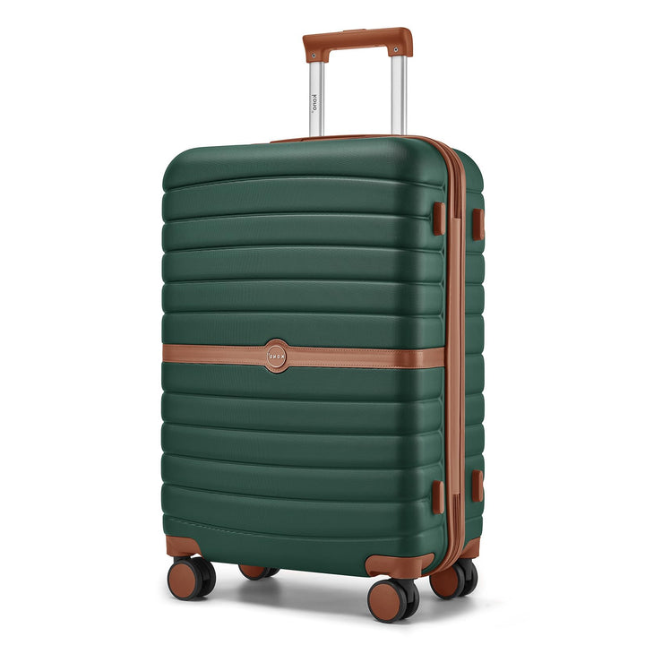 KONO Koffer Reisekoffer Trolley Koffer mittelgross von ABS+PC Hartschalenkoffer mit Zwillingsrollen