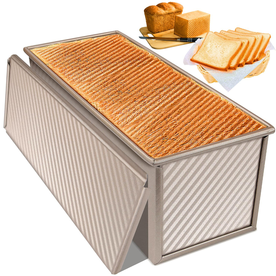 Brotbackform mit Deckel 1000g Teig Toastbrot Backform 35x14x12cm Kastenform Brot Backen Toastbrotfor
