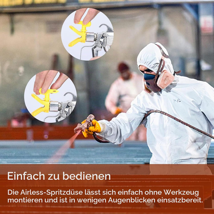 Weytoll Airless FarbdüSen Set, Airless Düse mit Spitzendichtung, Umkehrbare SprüHspitzen Airless Far