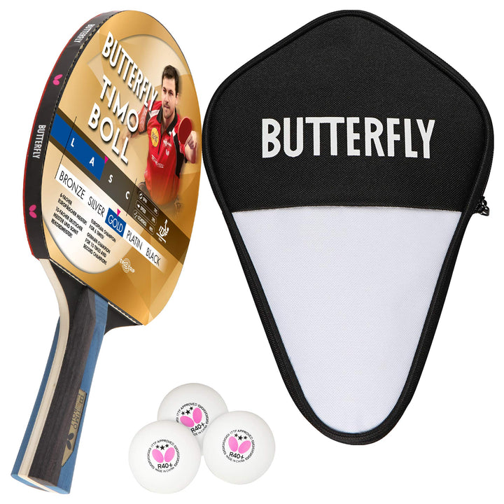 Butterfly® Timo Boll Gold Tischtennisschläger | Tischtennis Racket Bat TT Profi Wettkampfschläger fü