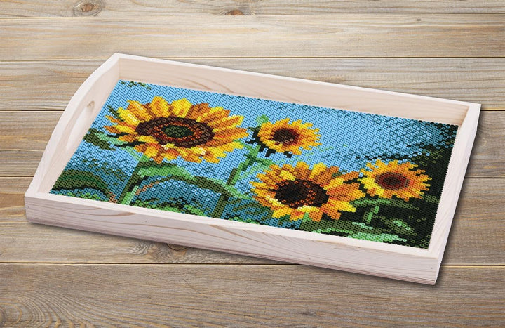 Hama Perlen 3608 Grosse Geschenk-Box Sonnenblumen mit ca. 10.000 bunten Midi Bügelperlen mit Durchme