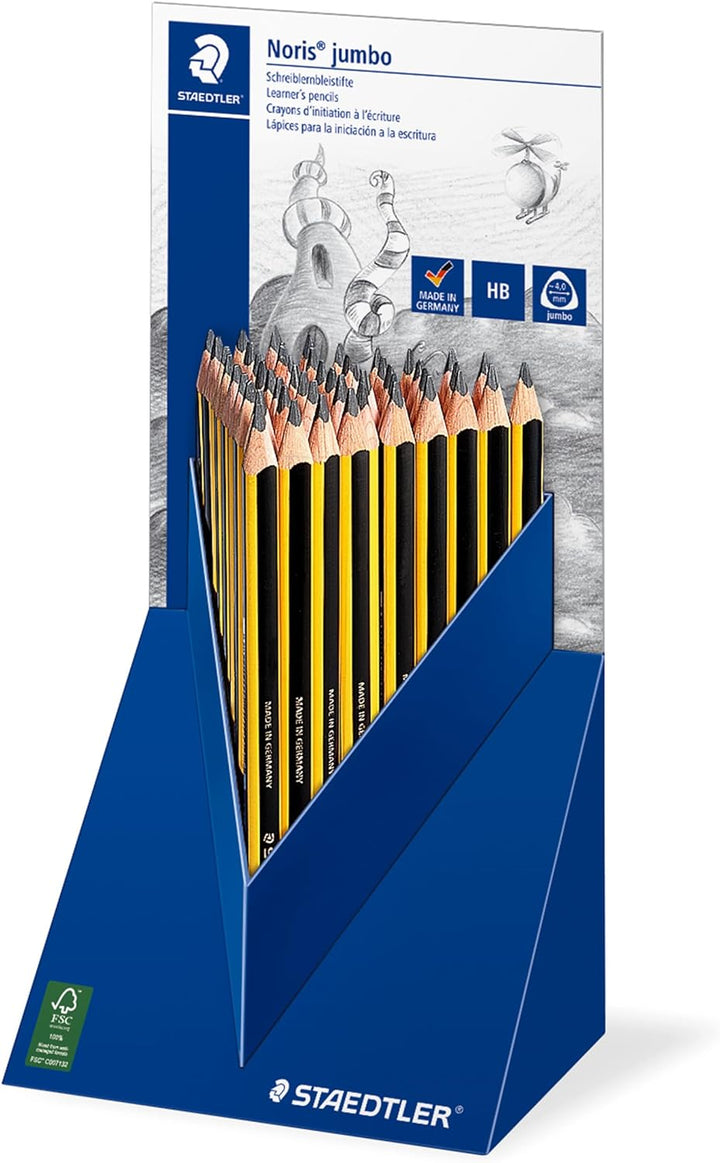 STAEDTLER Schreiblernstift Noris jumbo, dicker Bleistift in Dreikantform, hohe Bruchfestigkeit, Härt